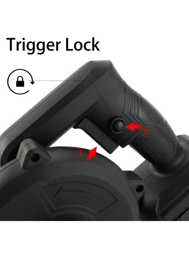 ALongDeng Cordless Leaf Blower 2 in 1 Electric Leaf Blower with 2Pcs 21V Lithium Battery Charger Compact Blower for Inflating Blowing Leaf Clearing Dust Small Trash Car Computer Host - Image 2